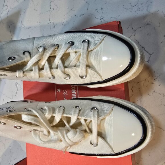 Converse Unisex Chuck 70 Hi Plus Sneaker Shoe Egret/Black/Egret US Womens Size 8 - Picture 7 of 14